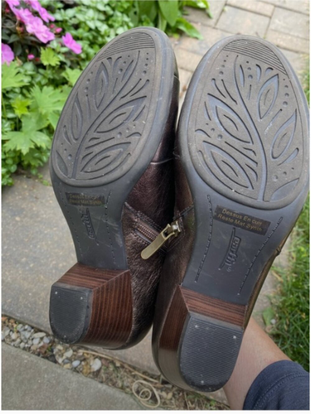 Earth BRONZE Leather Boots, 9B Summer Sale - Picture 6 of 7